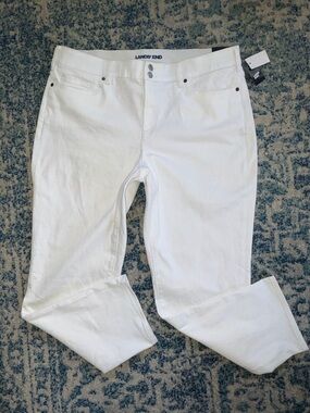 NWT $90 Lands' End high rise straight leg jeans 22W